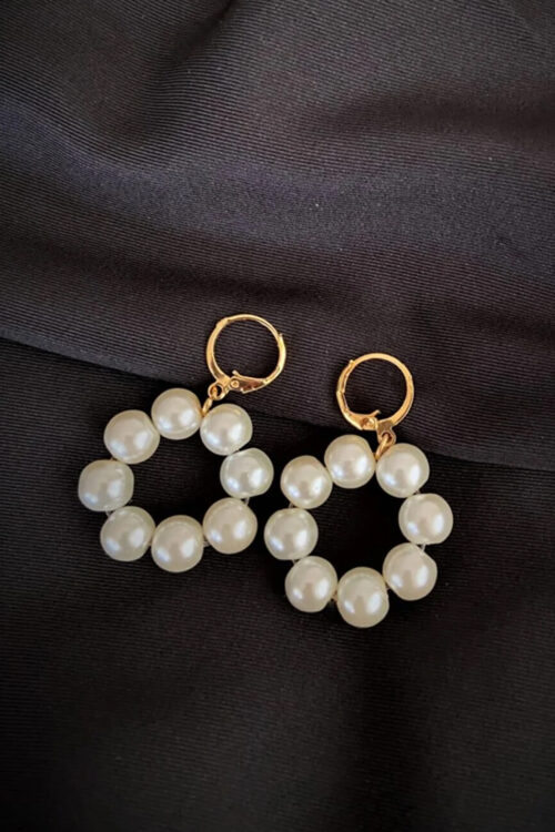 Snow White Stone Earring